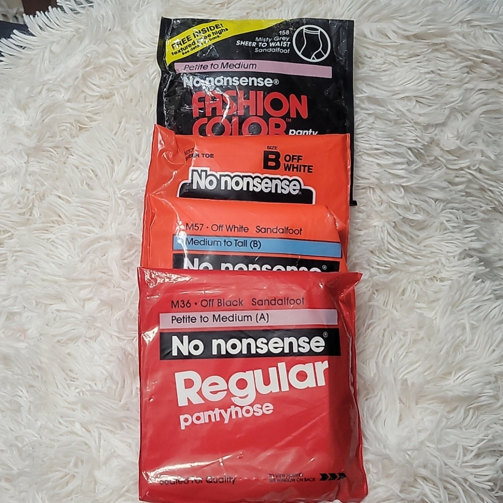 No nonsense, panty hose various colors and sizes 4 pairs